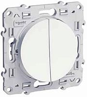 Переключатель без рамки Schneider Electric Odace 2-кл. проходной белый картинка
